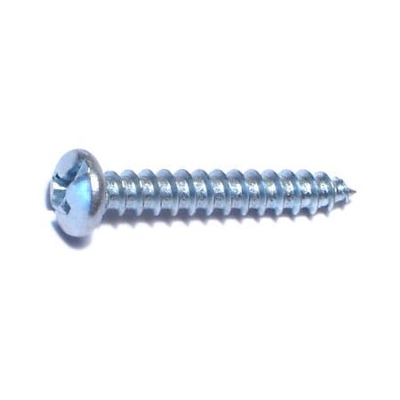 Midwest Fastener Sheet Metal Screw, #7 x 1 in, Zinc Plated Steel Pan Head Combination Phillips/Slotted Drive, 100 PK 03170